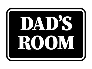 Signs ByLITA Classic Framed Dad's Room Door or Wall Sign Easy Installation | Office And Shop Decor | Bars And Restaurants